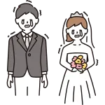 Bride And Groom Crying SVG Icon